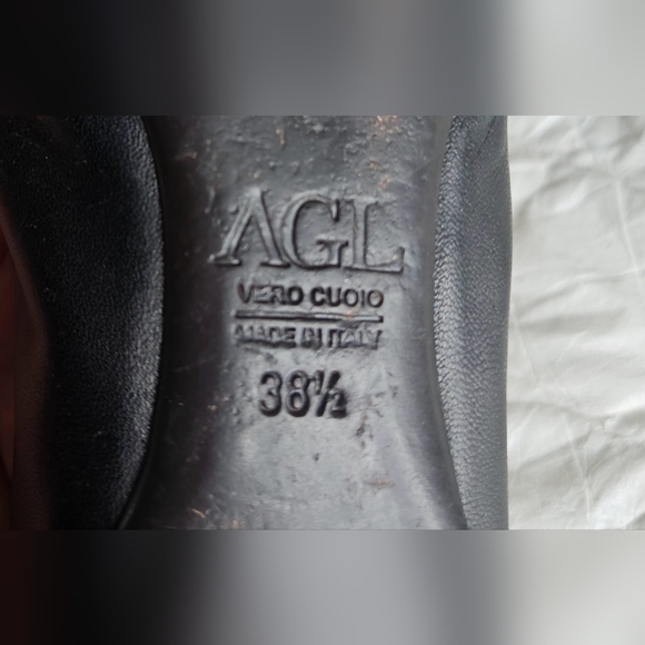 🩷AGL Attilio Giusti Leombruni Women’s Black Leather Ballet Flats - Size 38.5💜 - Picture 7 of 11